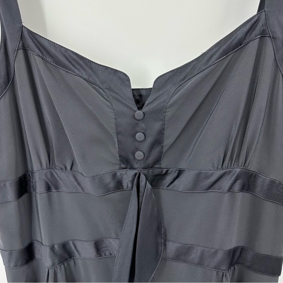 Marc Jacobs Gray Silk Empire Waist Midi Tank Dress Size 8 - Picture 4 of 13